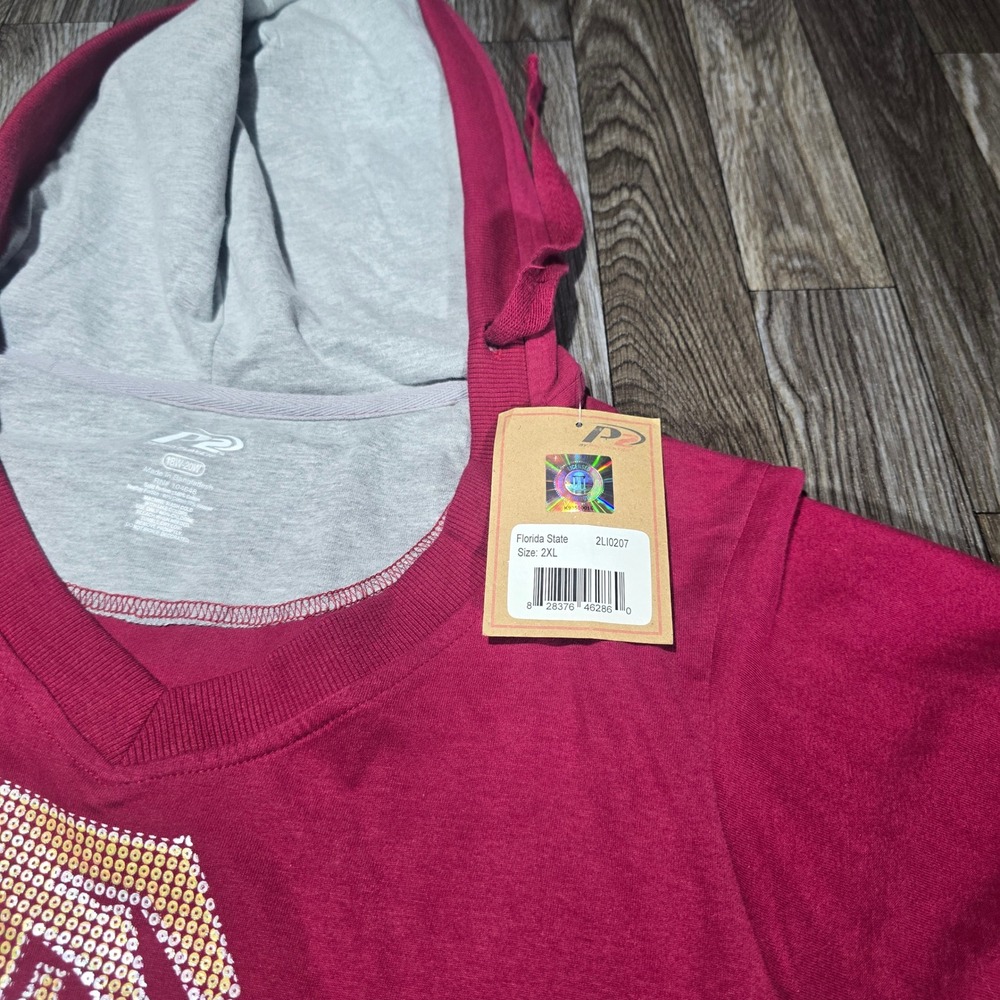 P2 Florida State Seminoles Hoodie NWT Plus Size 2XL‎ 18W-20W Maroon - Picture 8 of 12